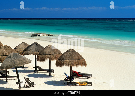 Mexiko, Tulum, Quintana Roo Zustand-Strand Stockfoto