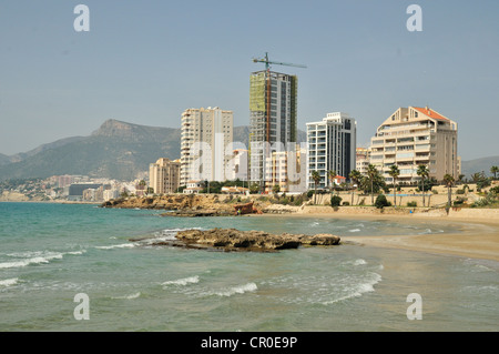 Skyline von Calpe, Costa Blanca, Spanien, Europa Stockfoto