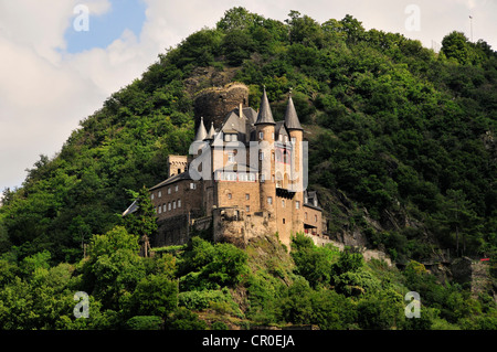Burg Katz Castle, St. Goarshausen, Rheinland-Pfalz, Deutschland, Europa Stockfoto
