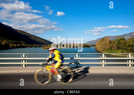 Frankreich, Ain, Culoz, Brücke über die Rhône Stockfoto