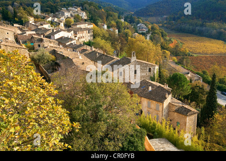 Frankreich Vaucluse Luberon Menerbes gekennzeichnet Les Plus Beaux Dörfer de Frankreich die schönsten Dörfer Frankreichs Blick vom Stockfoto