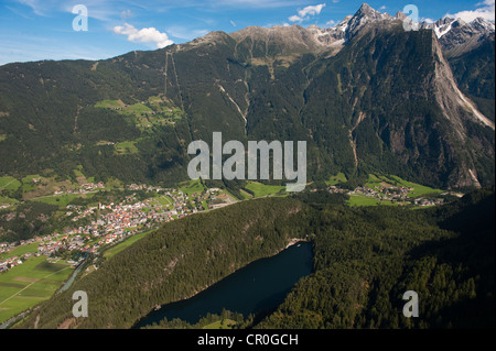 Luftaufnahme, Oetz, Ötztal-Tal, Tirol, Österreich, Europa Stockfoto