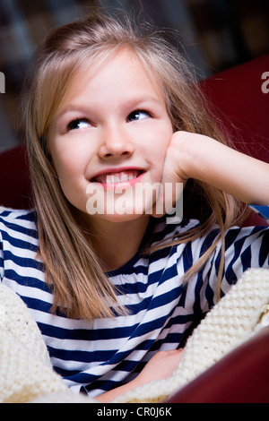 10-Jahr-altes Mädchen, Porträt Stockfoto