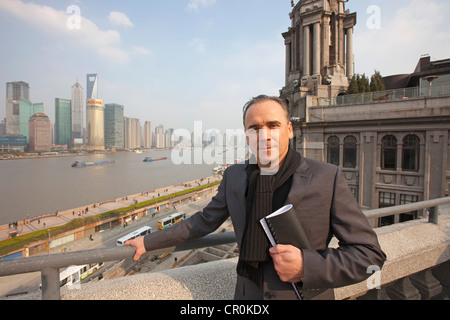 China, Shanghai, der französische Küchenchef Jean Georges Vongerichten, Besitzer einer Gruppe des Restaurants auf den Bund, die drei fordert die Stockfoto