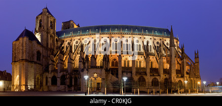 Cher, Bourges, Frankreich, Saint-Étienne de Bourges Cathedral, als Weltkulturerbe der UNESCO gelistet Stockfoto