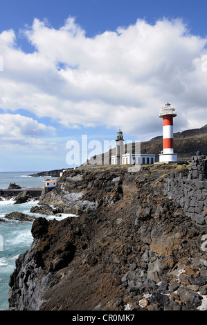 Alten und neuen Leuchtturm Faro de Fuencaliente, La Palma, Kanarische Inseln, Spanien, Europa, PublicGround Stockfoto