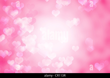 Schöne abstrakte rosa romantischen Hintergrund mit Herz Stockfoto