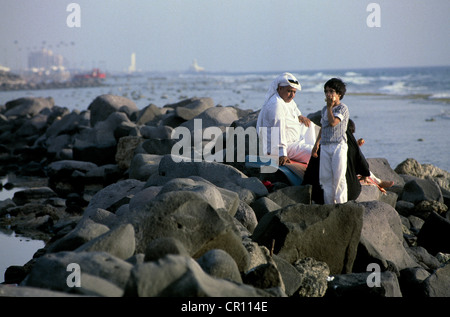 Szenen auf der Jeddah Corniche, die etwa 30 km entlang der Urlaubsort an der Küste der Stadt erstreckt. Stockfoto