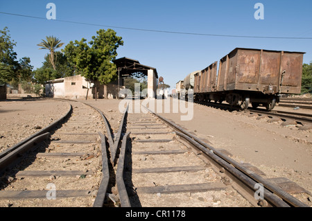 Äthiopien, Afar-Region, Awash Saba, Station auf die einzige Eisenbahnstrecke zwischen Dschibuti und Äthiopien, von den Franzosen gebaut Stockfoto