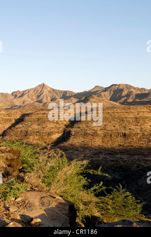 Äthiopien, Afar-Region, Awash Saba, Landschaft in der Nähe von den Schluchten des Awash Stockfoto