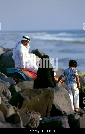 Szenen auf der Jeddah Corniche, die etwa 30 km entlang der Urlaubsort an der Küste der Stadt erstreckt. Stockfoto