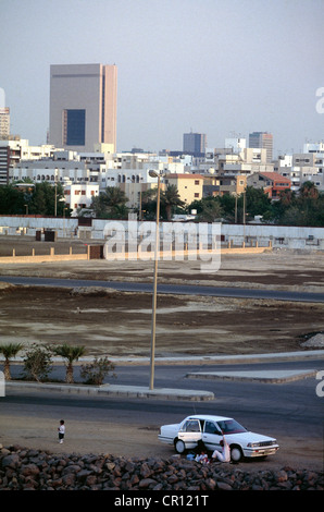 Szenen auf der Jeddah Corniche, die etwa 30 km entlang der Urlaubsort an der Küste der Stadt erstreckt. Stockfoto