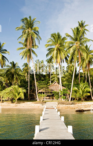 Philippinen, Palawan Island, El Nido, Bay Corong Corong Beach Resort Dolarog Stockfoto