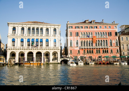 Italien, Venezia, Venedig, aufgeführt als Weltkulturerbe der UNESCO, Palast am Canal Grande Stockfoto