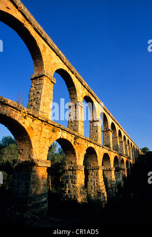 Spanien, Katalonien, Provinz de Tarragona, Tarragona, Les Ferreres Roman Aquädukt des Teufels Aquädukt Stockfoto