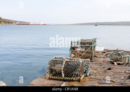 St. Margarets Hoffnung, Orkney Inseln, Schottland und Hafen Stockfoto