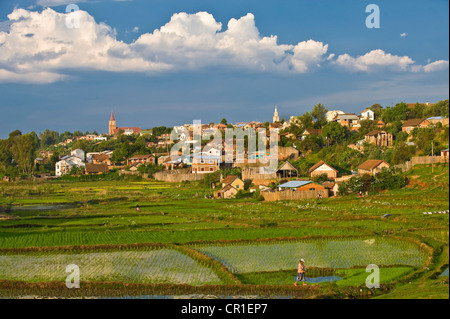 Madagaskar, Zentrales Hochland, ehemalige Provinz von Antananarivo, Vakinankaratra Region, Bundesstraße 7, Antsirabe Stockfoto