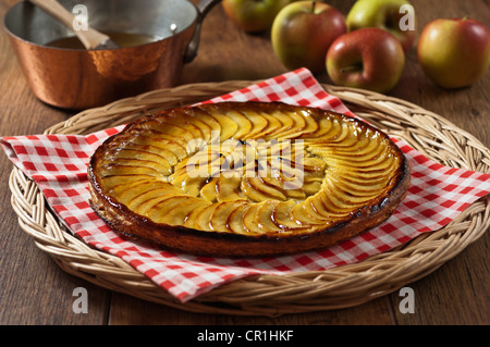 Tarte Aux Pommes feine französische Apfeltorte Stockfoto