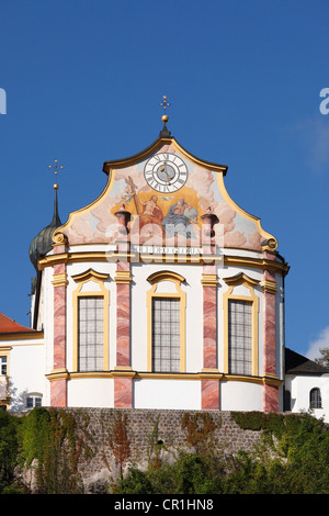 Kloster Kirche von St. Margarethen, Baumburg Abbey, Altenmarkt, Chiemgau, Upper Bavaria, Bavaria, Germany, Europe, PublicGround Stockfoto