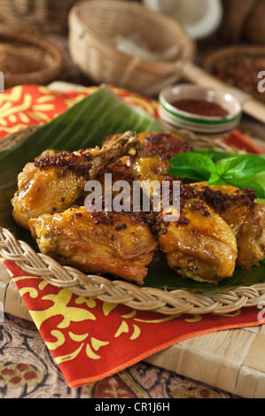 Ayam Goreng gebratenes Huhn essen Indonesien Malaysia South East Asia Stockfoto