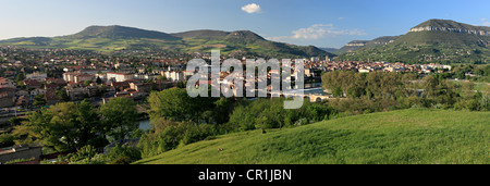 Frankreich, Aveyron, Naturpark Grands Causses, Millau und Fluss Tarn Stockfoto