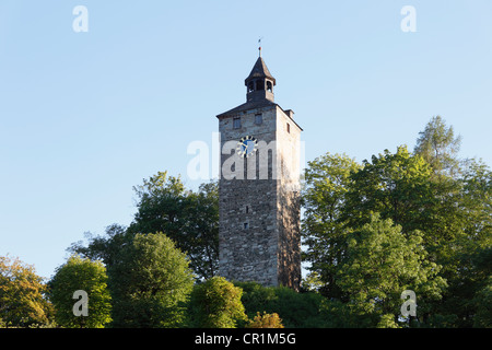 Schloßturm Turm, Bad Berneck, Fichtelgebirge Bergkette, Oberfranken, Franken, Bayern, PublicGround Stockfoto