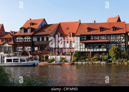 Kleines Venedig, Regnitz, Bamberg, Oberfranken, Franken, Bayern, Deutschland, Europa, PublicGround Stockfoto