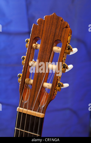 Klassische Gitarre-Kopf Stockfoto