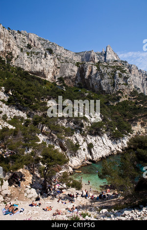 Kulturhauptstadt Europas 2013 Sugiton Calanque (Calanques Nationalpark seit, Marseille, Bouches-du-Rhône, Frankreich Stockfoto