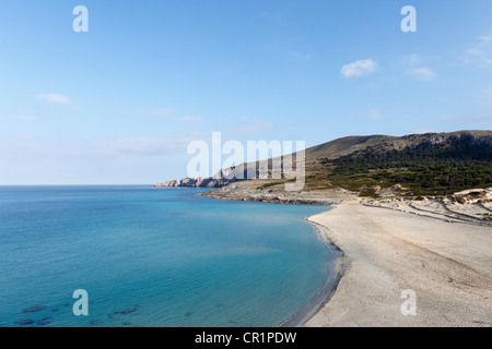 Sandy Beach Strand von Cala Mesquida und Cap Freu in Capdepera, Mallorca, Balearen, Spanien, Europa Stockfoto