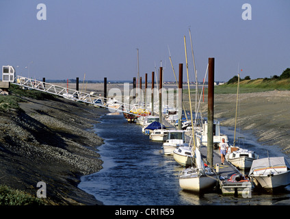 Frankreich, Somme, Baie de Somme, Saint Valery Sur Somme, der kleine Hafen Stockfoto