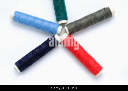 Sewing Thread Walzen Stockfoto