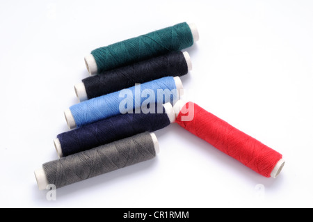 Sewing Thread Walzen Stockfoto