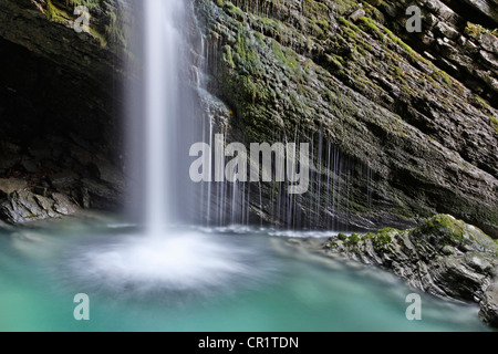 Thur Wasserfälle auf dem Saentisthur River, Unterwasser, Toggenburg, Kanton St. Gallen, Schweiz, Europa, PublicGround Stockfoto