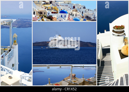 Sommer Fotos in Santorin, Griechenland Stockfoto