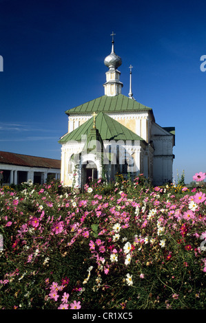 Russland, Suzdal UNESCO-Welterbe, ehemalige kultureller und religiöser Ort, Teil des Goldenen Rings, Kirche Stockfoto