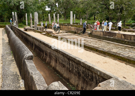 Mahapali Refektorium (nördlichen Ruinen) von Anuradhapura, Sri Lanka Stockfoto