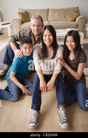 USA, California, Los Angeles, Porträt der fröhliche Familie Stockfoto