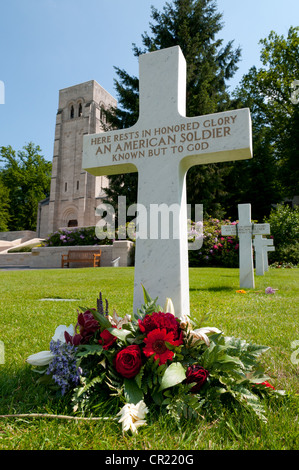 Aisne-Marne amerikanischen Friedhof und Denkmal, Frankreich Stockfoto