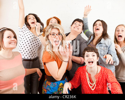 Fehlschüsse Studioportrait von jungen Frauen Stockfoto