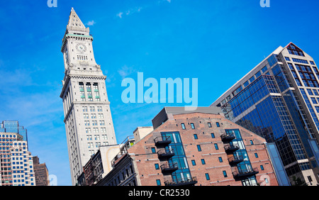 Custom House Tower im Zentrum von Boston Stockfoto