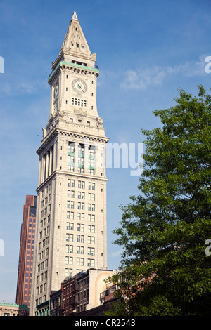 Custom House Tower im Zentrum von Boston Stockfoto