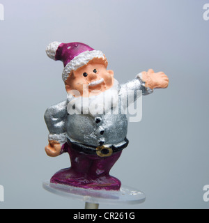 Santa Figur, Weihnachtsdekoration. Stockfoto