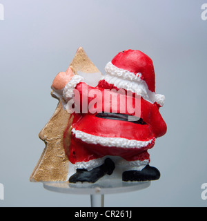 Santa Figur, Weihnachtsdekoration. Stockfoto