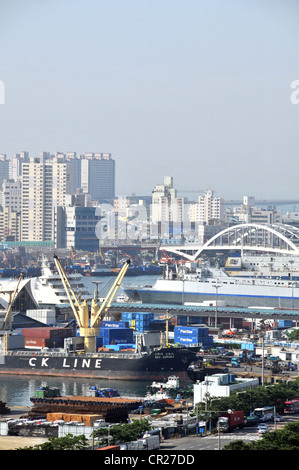 Hafen von Busan Südkorea Stockfoto