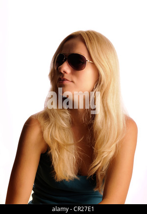 Mädchen mit Sonnenbrille Stockfoto