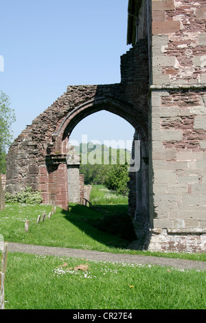 Eingang zum Kirchenschiff Dore Abtei St. Mary's Pfarrkirche Abtei Dore Golden Valley Herefordshire England UK Stockfoto