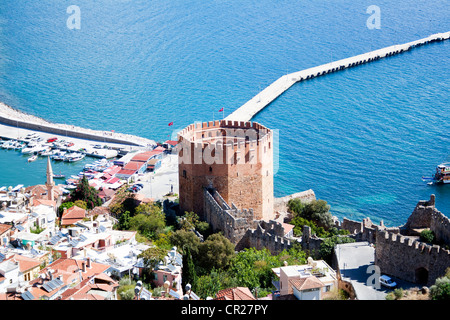 Roten Turm in Alanya, Türkei Stockfoto