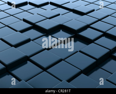 Zusammenfassung Hintergrund gemacht von metallischen cubes Stockfoto