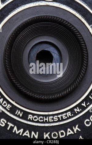 Eine Nahaufnahme von einem Vintage Eastman Kodak Folding Pocket Kamera Nr. 1A aus den frühen 1900er Jahren. Stockfoto